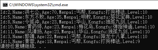 结果
