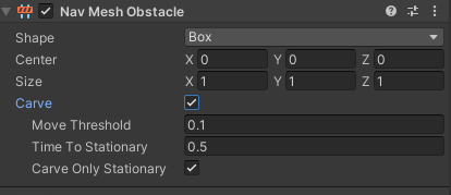 Nav Mesh Obstacle