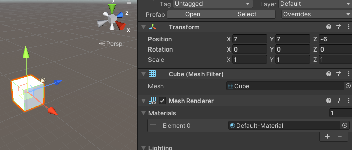 cube prefab
