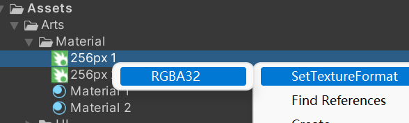 设置TextureFormat