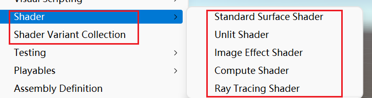 Unity创建Shader