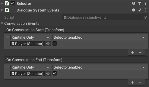 添加Dialogue System Events