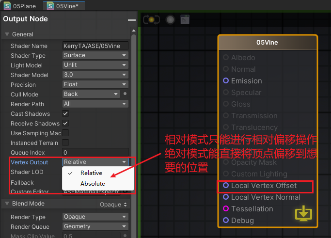 Local Vertex Offset